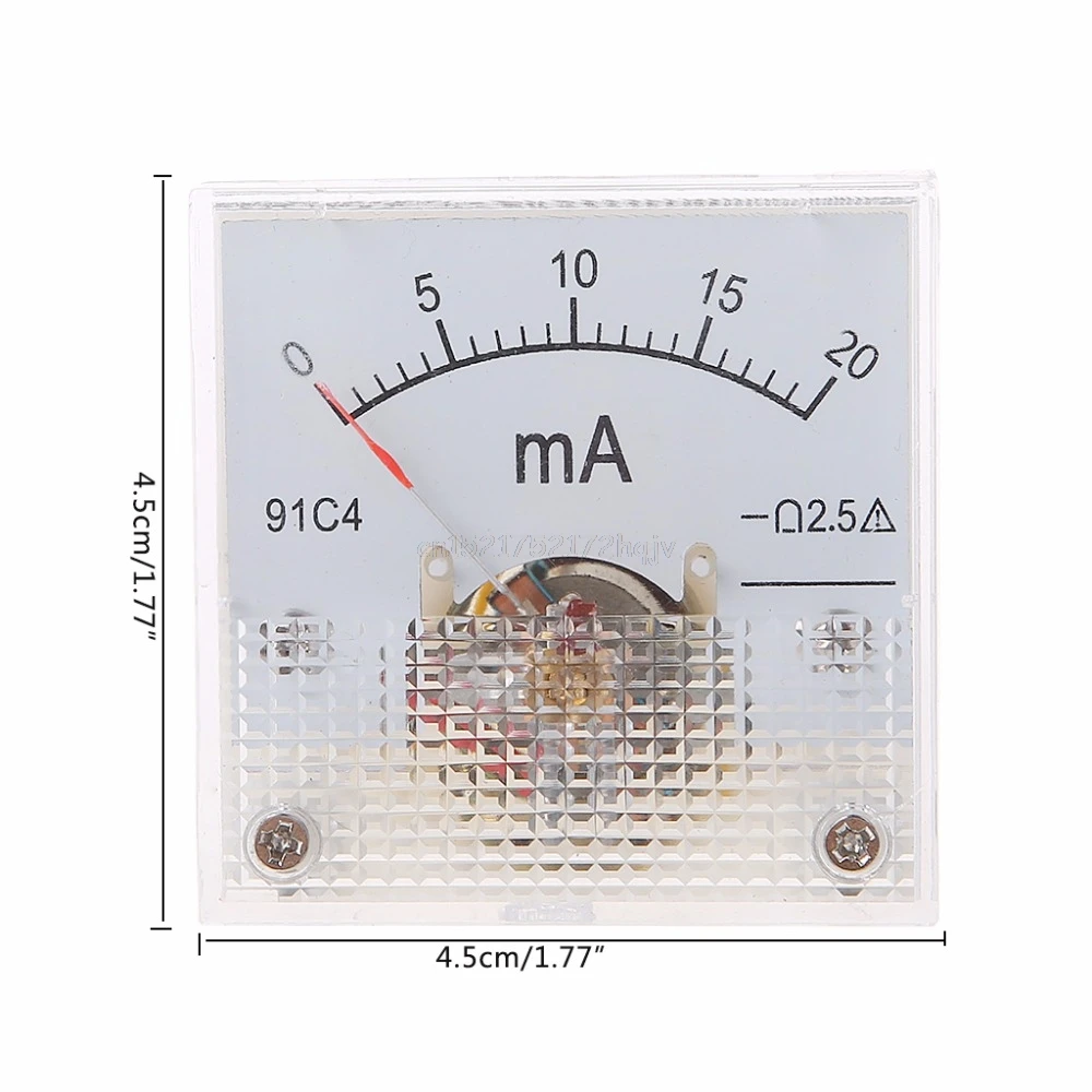 Аналоговый панельный Амперметр 91C4 класс 2 5 точность мА 30 0 1 А 3 10 15 20 амперметр A02