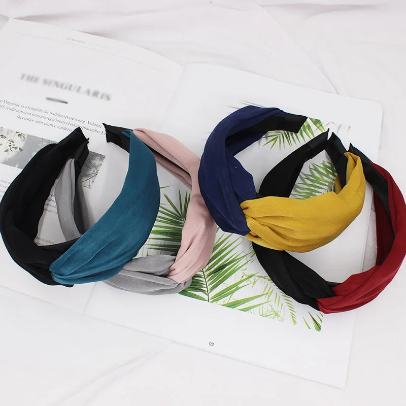 Altobefun Contrast Color Knotted Hair Band for Girl Women Accessories Headbands Hairbands Ladies Female Headwear HAB001 |