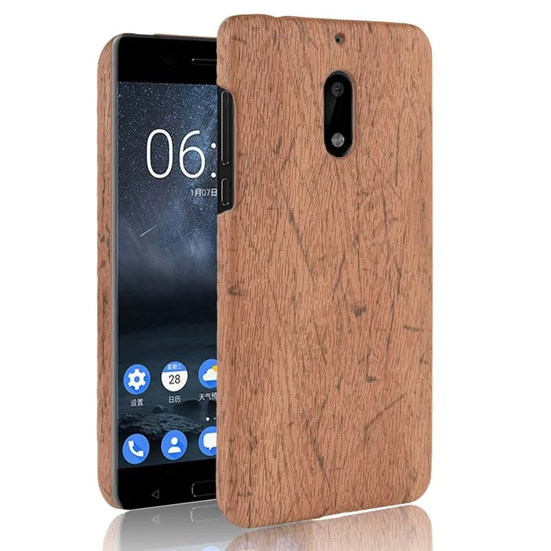 Роскошный чехол для Nokia n6 с текстурой древесины Nokia6 жесткие пластиковые чехлы на