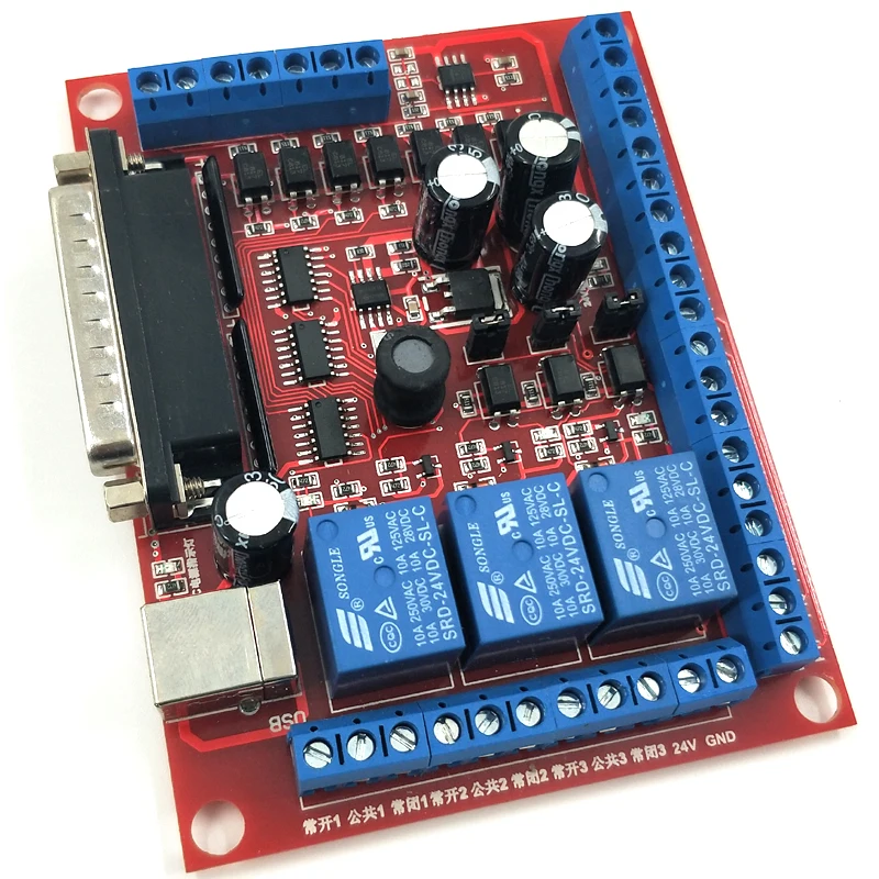 Новый 6 осевое MCACH2 MACH3 гравировки Интерфейс Breakout совета USB шпиндель ЛКМ |