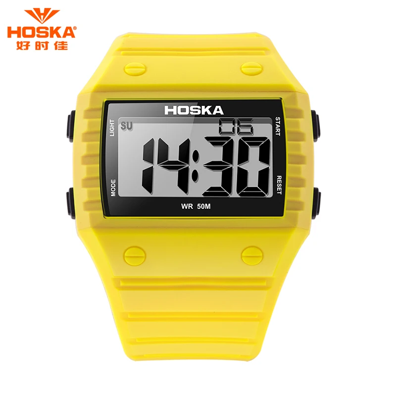 Hosk модные дизайнерские детские часы для детский Секундомер Хронограф подсветка
