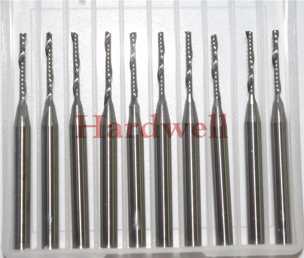 3.175mm*1.5mm*12mm CNC machine solid carbide tungsten end mill woodworking milling cutter 1 Flute PVC MDF acrylic wood | Инструменты