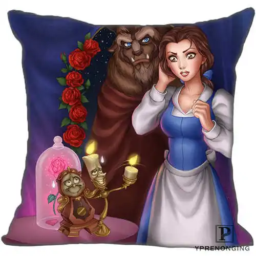 Pillowcase Best Custom beauty-and-the-Beast(1) Наволочка на подушку, спальня домашний квадратный наволочка на молнии(одна сторона)#190404-01-70 - Цвет: Pillowcase