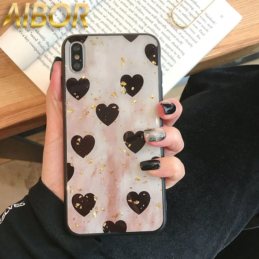 Модные солнцезащитные очки в стиле ретро с милое украшение "Love Heart" золото