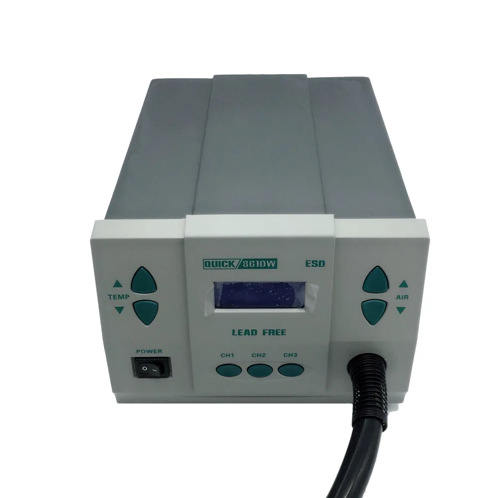 Оригинальная Бессвинцовая паяльная станция QUICK 861DW 110 Вт в горячего воздуха с