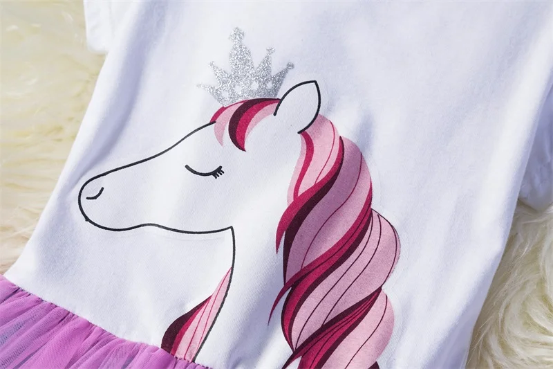 Нарядный костюм единорога для девочек платье принцессы коллекция 2019 года