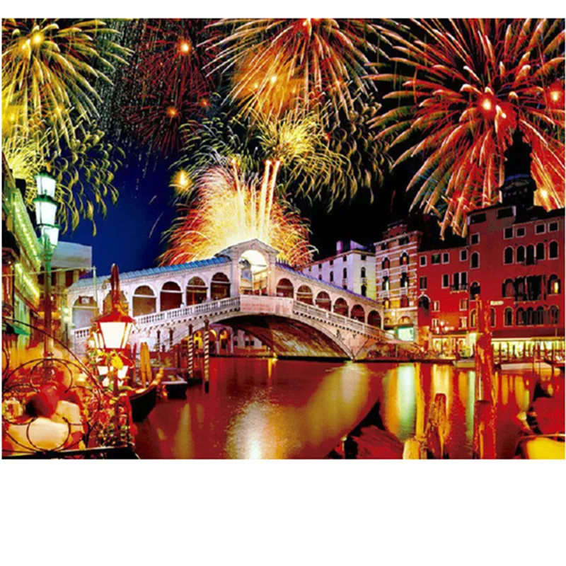 NEW 5D Diamond embroidery Scenic fireworks Rhinestone painting crystal kits Home Decor DIY cross stitch pattern | Дом и сад