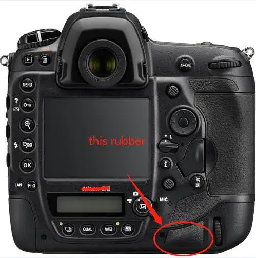 Black Для Nikon D5 резиновый чехол-накладка малого пальца резиновая крышка двери Камера Ремонт Часть запасная деталь - Color: Black
