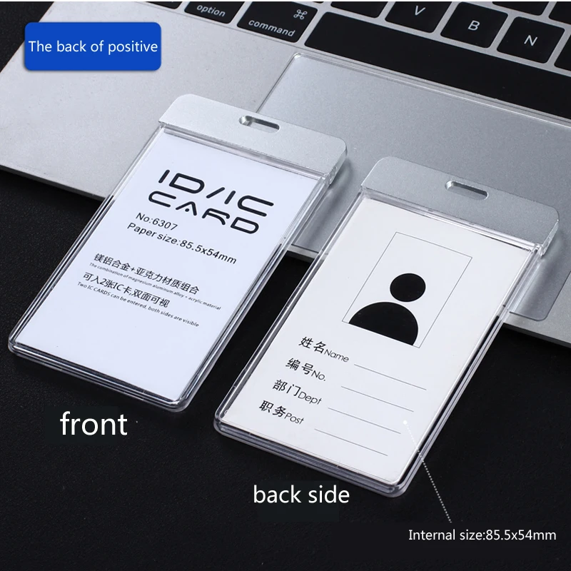 Прозрачный акриловый прозрачный держатель DEZHI для ID IC Card с эксклюзивным