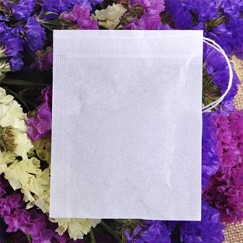 ISHOWTIENDA Tea Bags 100PCS Empty Scented Drawstring Pouch Bag 5.5*7CM Seal Filter Cook Spice Loose Coffee Pouches Tools | Дом и сад
