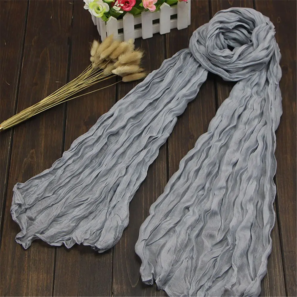 

Fashion 10Colors Candy Colors Soft Trendy Long Voile Scarfs Winter Warm Scarf Women Scarf Shawl Blue
