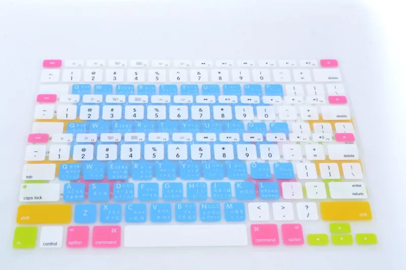 Wubi корень Радуга силиконовая клавиатура защитная крышка для Apple Macbook Pro Air Retina 13 15 17