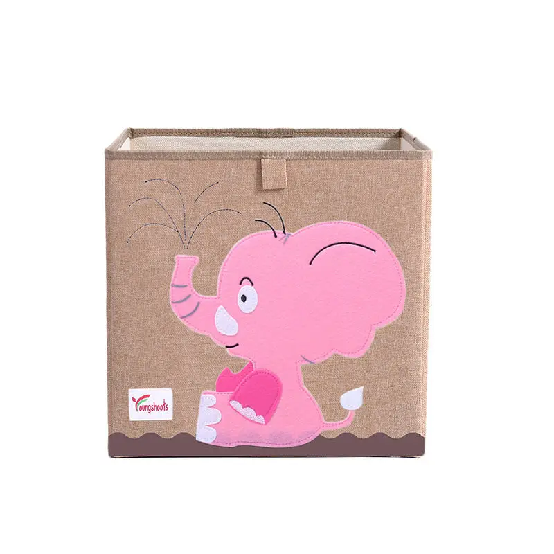 Elephant MICCK вышивать коробка для хранения Kid Toy организатор ящик для хранения одежды мультфильм животных Складная Нижнее белье Галстуки Бюстгальтер Настольный Органайзер - Цвет: Elephant