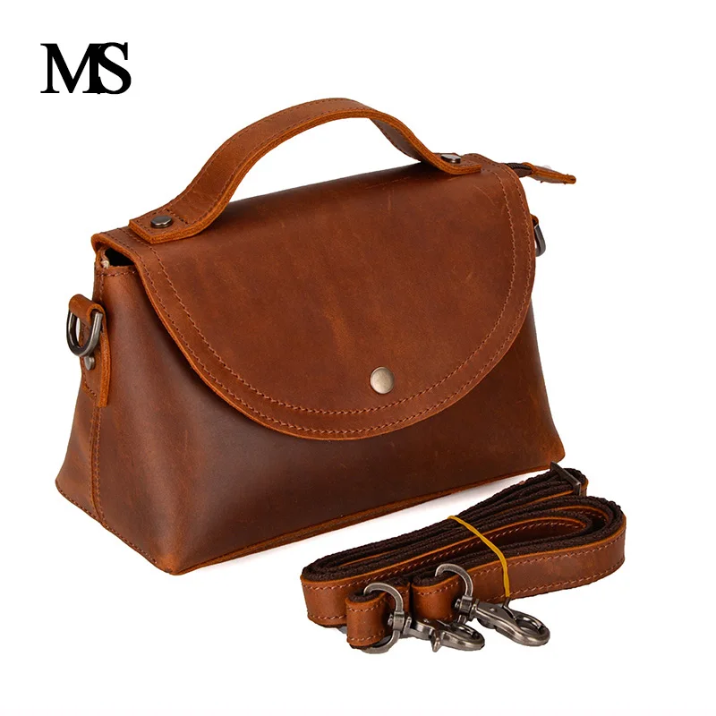 MS 2018 Новое поступление Винтаж из натуральной кожи Для женщин Сумки моды Crossbody