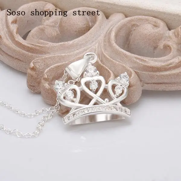 N373 Hot Sale!Free Shipping 925 Silver Necklaces &amp Pendants Fashion Sterling Jewelry Insets Necklace | Украшения и аксессуары
