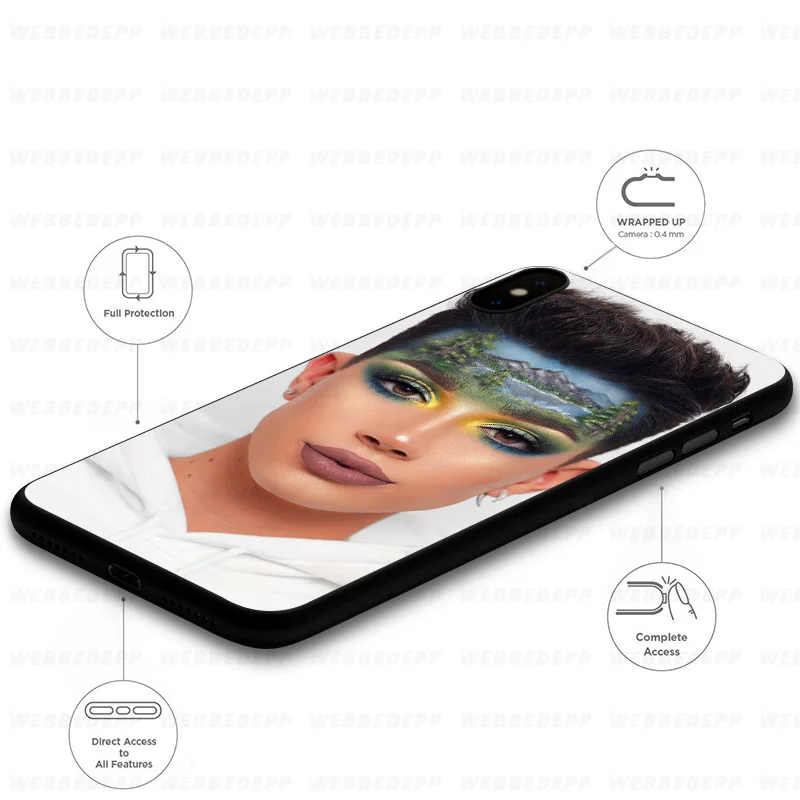 WEBBEDEPP James Charles Soft Silicone Case for iPhone 11 Pro Xr Xs Max X or 10 8 7 6 6S Plus 5 5S SE |