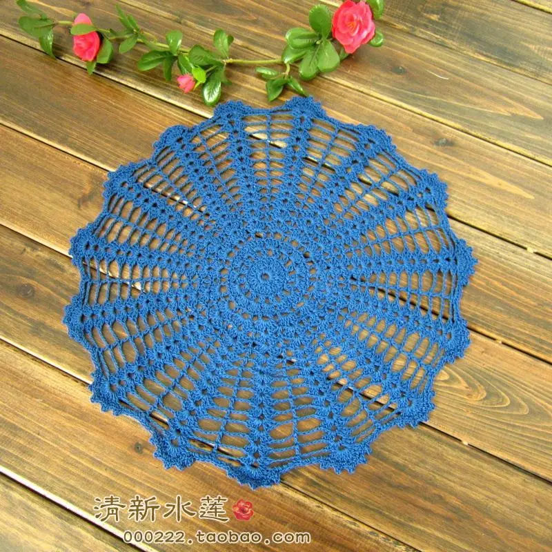 Красочный Французский красивый дизайн ручная работа вязаный крючком круглый