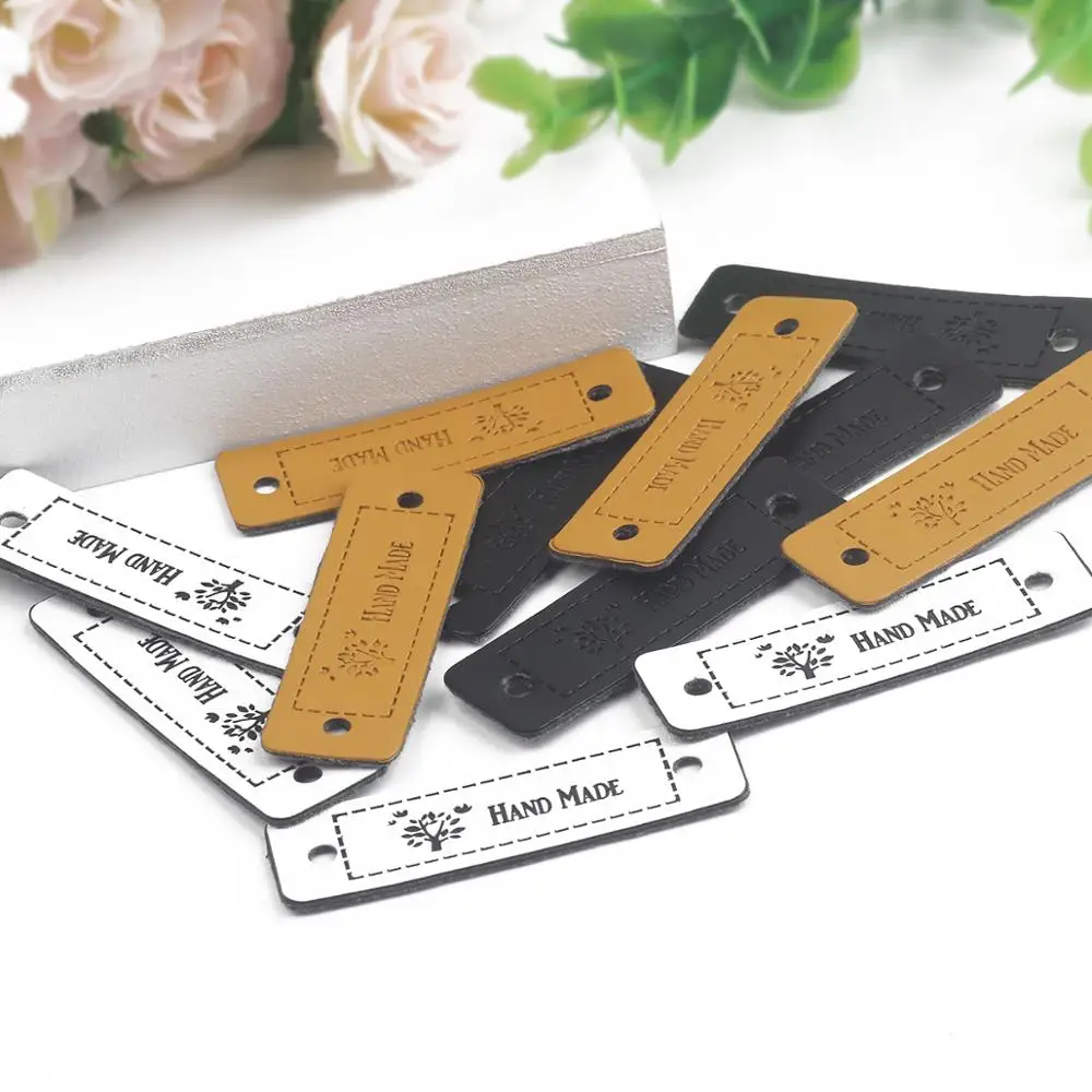 12 шт. кожаные этикетки ручной работы натуральный стиль Древо жизни для подарков