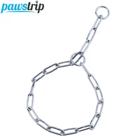 3 size carbon steel dog collar chain adjustable training pet pinch dog collar sml