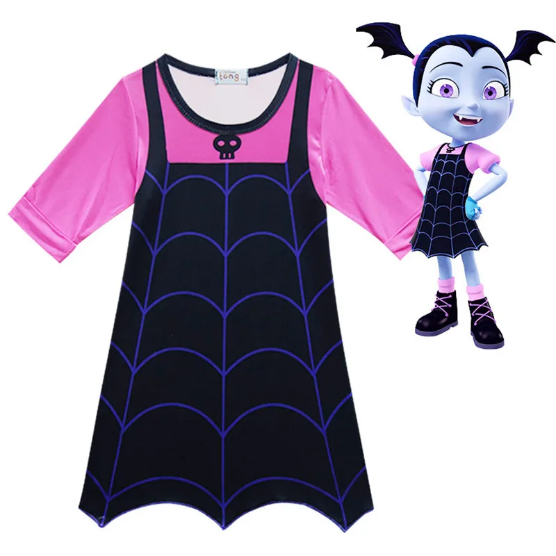 New Summer Vampirina Dresses for Girls Princess Birthday Party Dress Children Moana Trolls Costume Kids Clothes Vestido Clothing | Детская