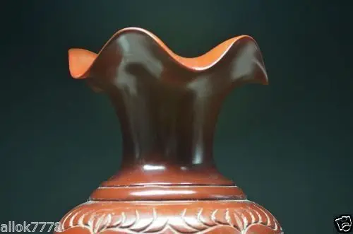 Китайская резная красная настольная декоративная Высококачественная ваза