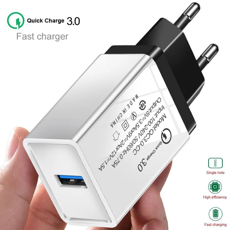 BRSUANG универсальное 5V настенное зарядное устройство 3 0 быстрое EU US Plug USB для iPhone