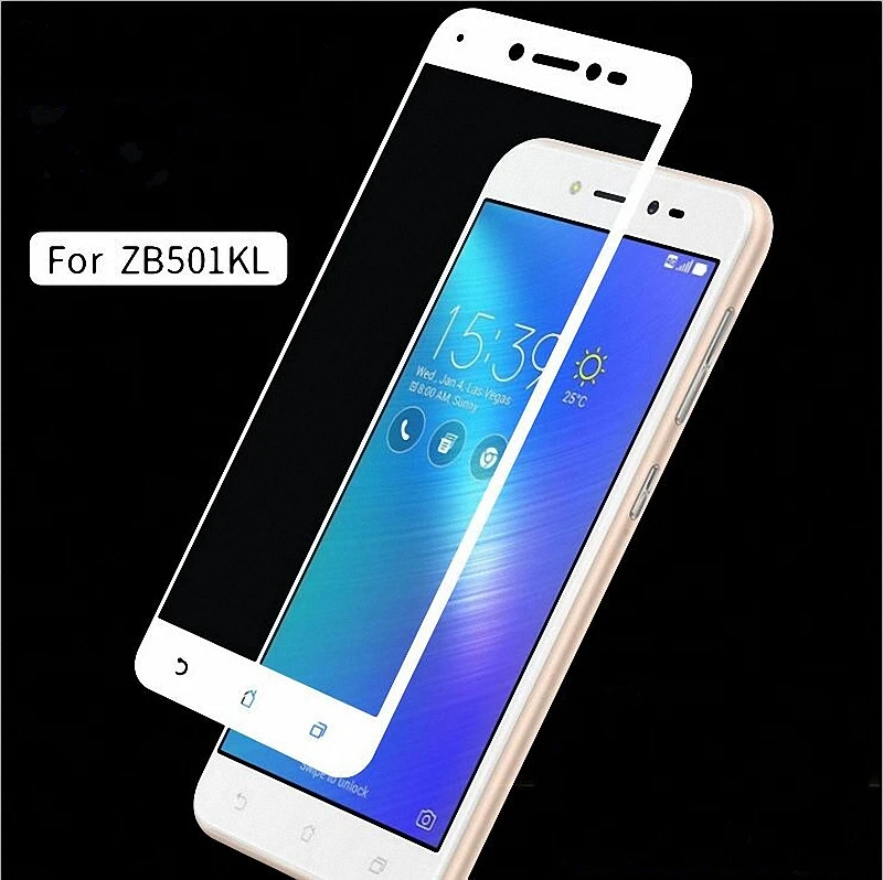 Для Asus Zenfone Live ZB501KL полное покрытие Закаленное стекло Защитная пленка для экрана 3