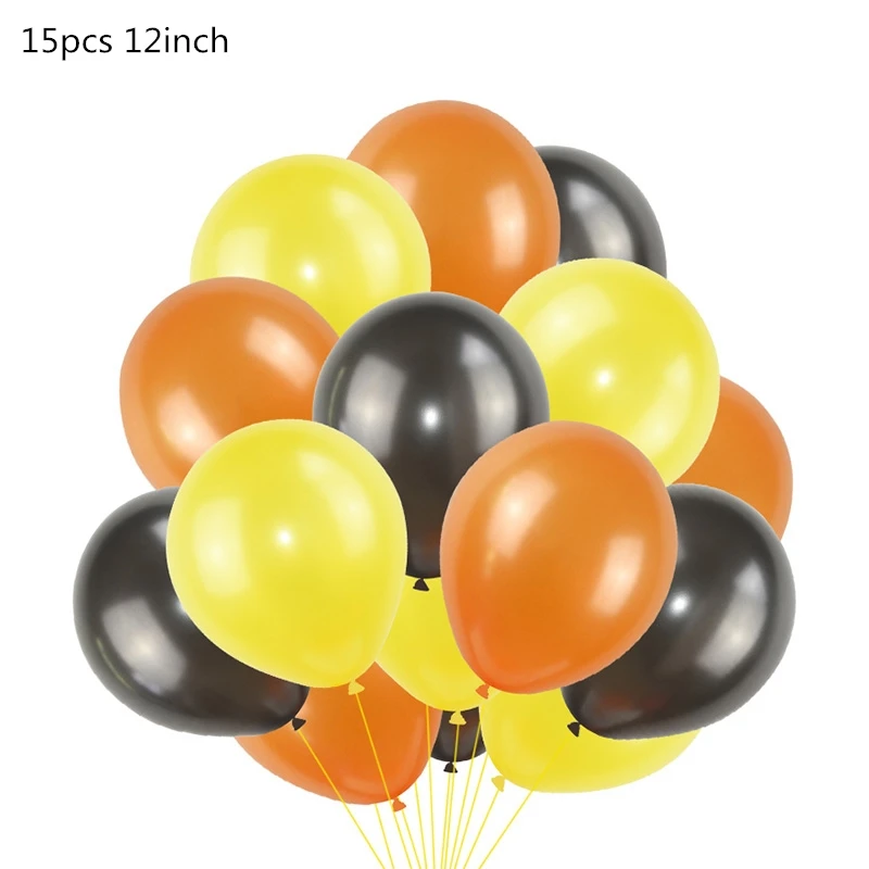 15Pcs mix Строительный трактор тема экскаватор надувные шары грузовик автомобиль баннеры детский день рождения, день рождение мальчика вечерние принадлежности - Цвет: 15Pcs mix
