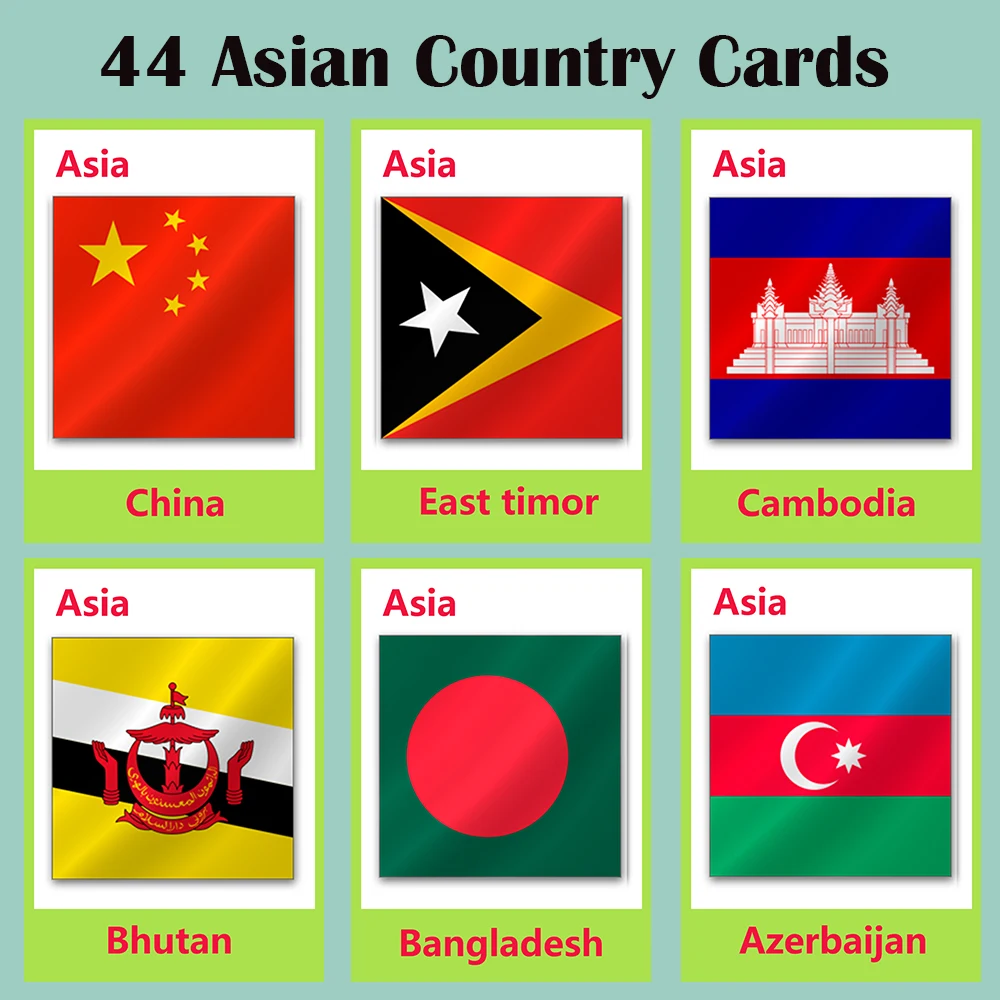 DDWE Английский 44 страны в Азии exo Card английский От 0 до 6 лет Детские Игры