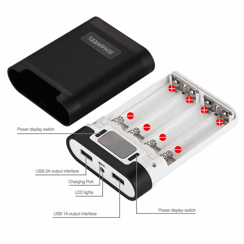 4*18650 USB внешний аккумулятор зарядное устройство чехол DIY коробка для iPhone
