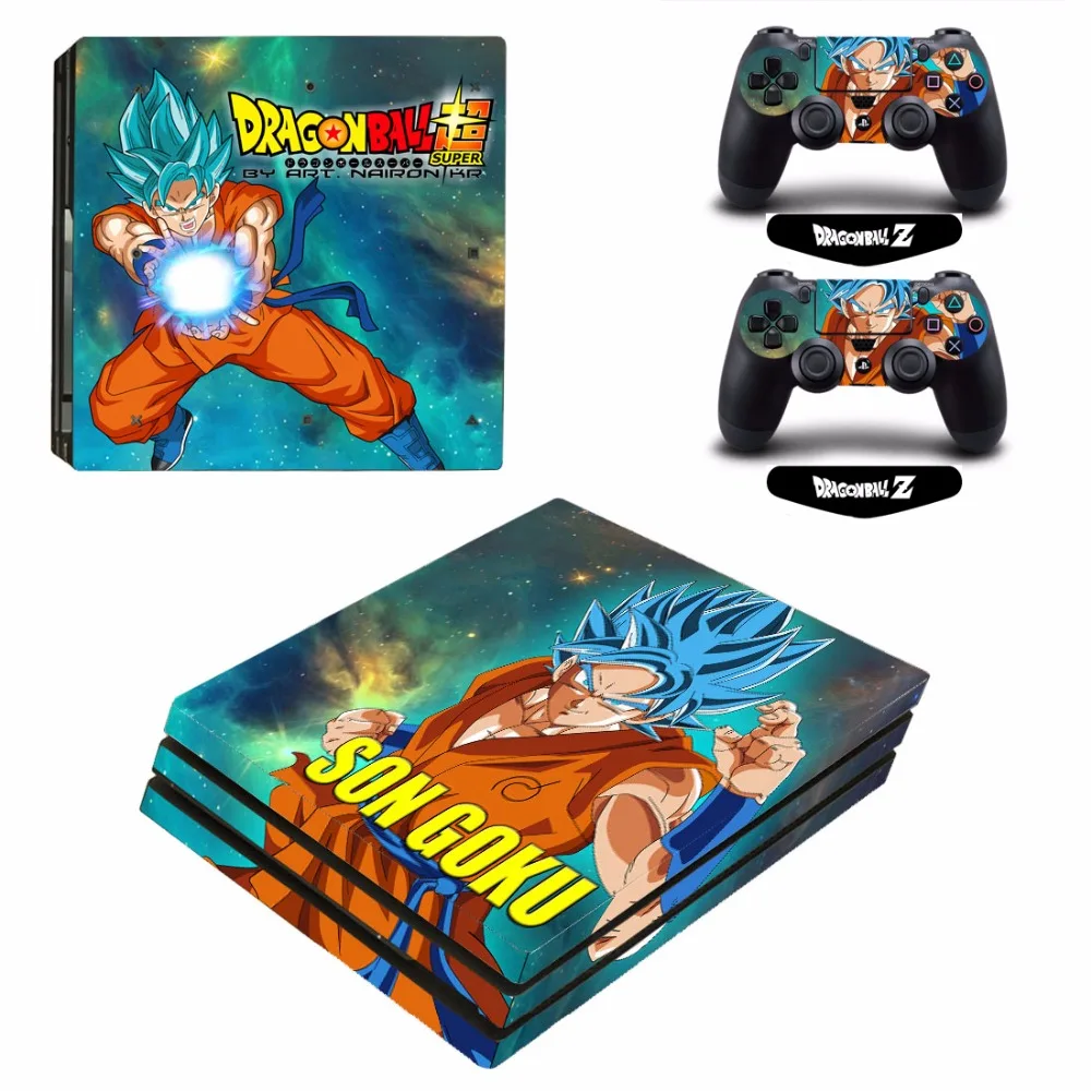ARRKEO Dragon Ball Super Son Goku Vinyl Cover Decal PS4 Pro Skin Sticker for Sony PlayStation 4 Console 2 Controllers Skins | Электроника