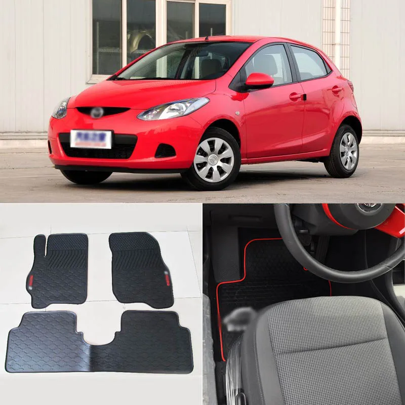 Высококачественные полноразмерные черные резиновые коврики для любых погодных