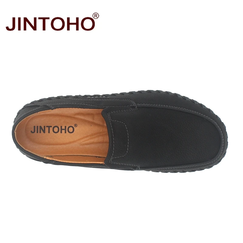 JINTOHO/брендовая мужская обувь модная кожаная повседневные мужские лоферы Летняя