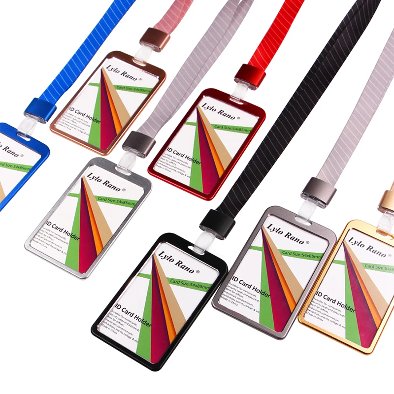 ID держатель значка Вертикальная флейта с ремешком Именные Бирки со шнурком для