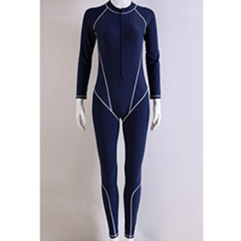 Однотонный черный темно-синий Женский гидрокостюм 2017 Новинка один длинный рукав