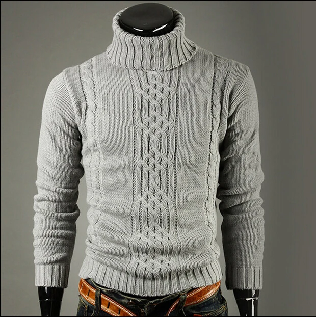 

La MaxPa Male Sweater Pullover Men 2018 Male Brand Casual Slim Sweaters Men Solid High Lapel Jacquard Hedging Men'S Sweater XXL
