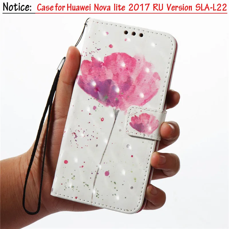 3D Флип кожаный чехол для Huawei Nova Lite(Хуавей Нова Лайт) SLA-L22 чехлы сияющий цветы WalletCase чехол на Huawei Nova Lite Чехол-книжка