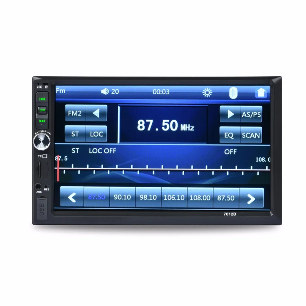 Автомобильный плеер MP5 7012B сенсорный экран 7 дюймов 2 Din 12 В Bluetooth цветной