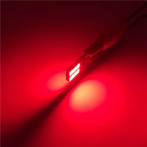 Без полярности лампы Canbus без ошибок T10 с 4014 SMD 24 светодиодный светильник для интерьера 194 168 W5W лампы белый без ошибок OBC янтарный красный - Испускаемый цвет: Красный