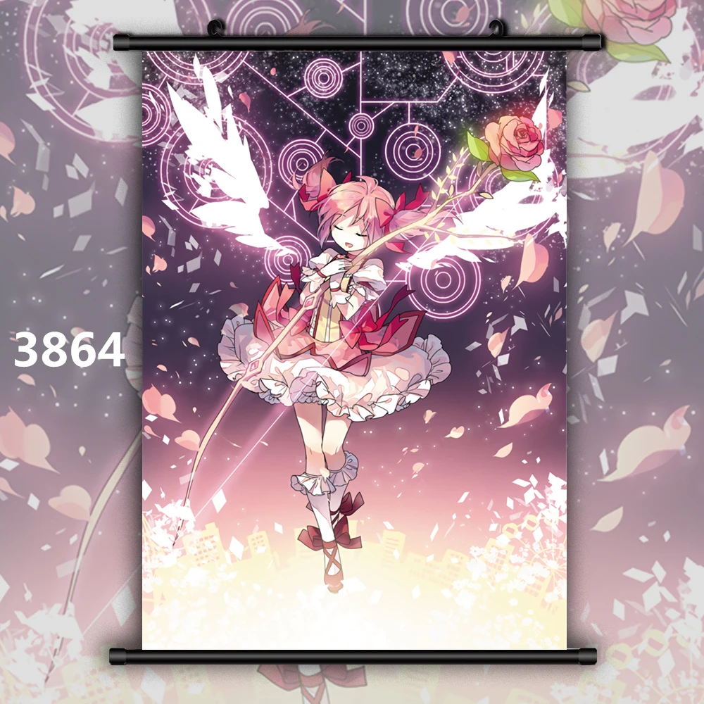 3864 Puella Magi Madoka Magica Аниме Манга плакат в рулоне A - Цвет: 3864