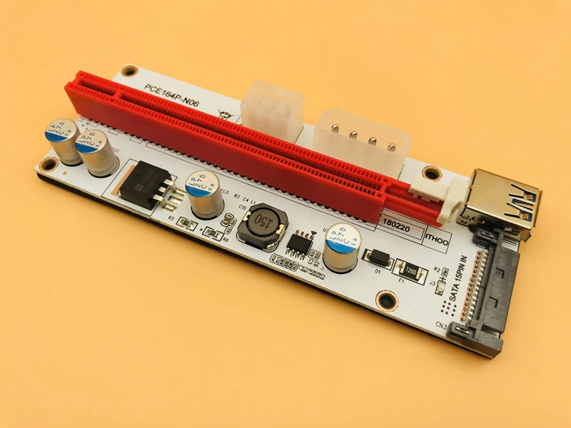 Переходник m.2 с разъемом USB 3 0 M.2 NGFF на PCI E X16 Райзер для майнинга sata 6pin 4pin molex