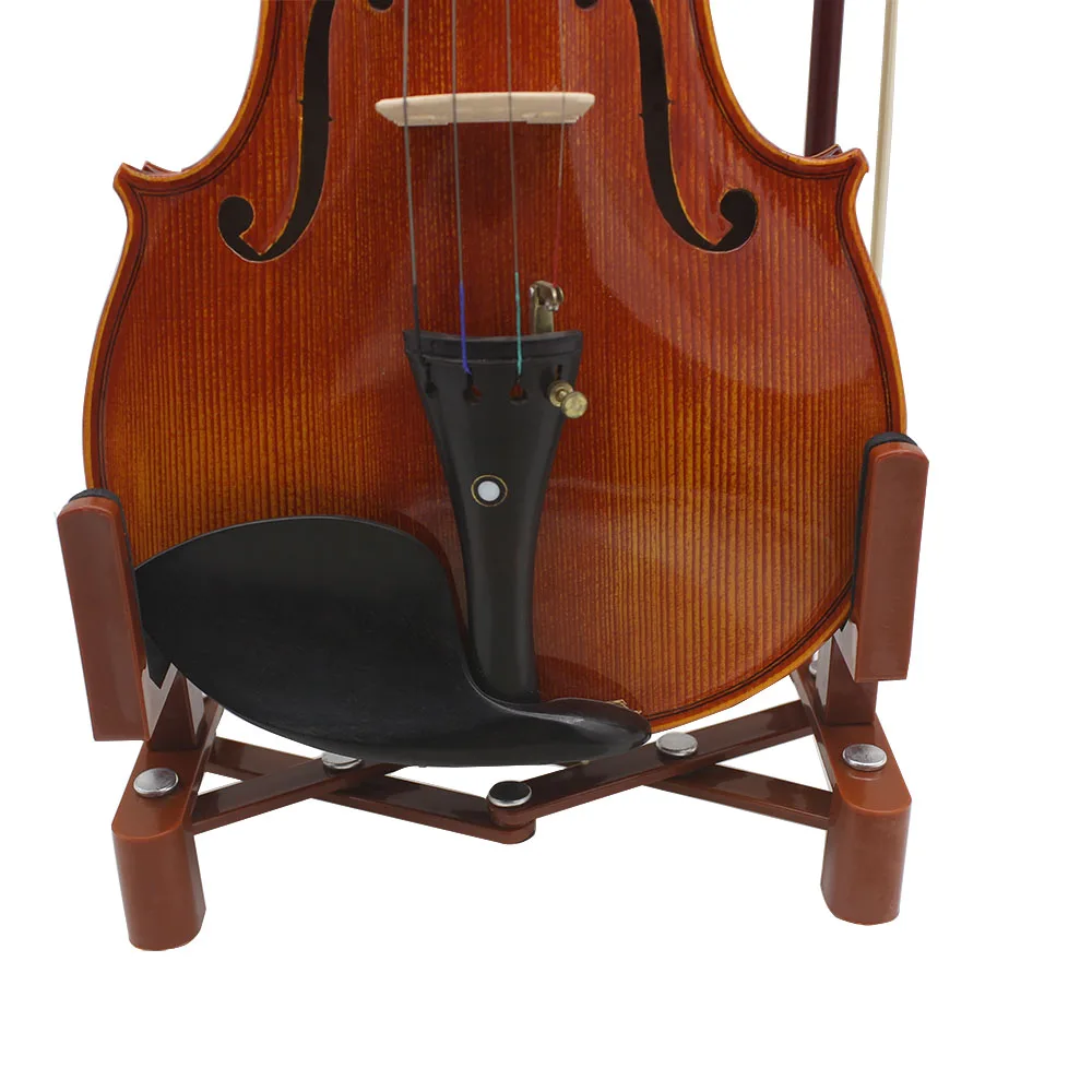MoonEmbassy Portable Fold Violin Stand with Bow Holder include a Rosin Violin Accessories 1pc violin rosin natural rosin for bows less dust violin viola cello bows rosin black rosin musical instrument accessories