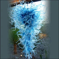 dale chihuly style customized colored hanging led hand blown glass chandeliers lightings