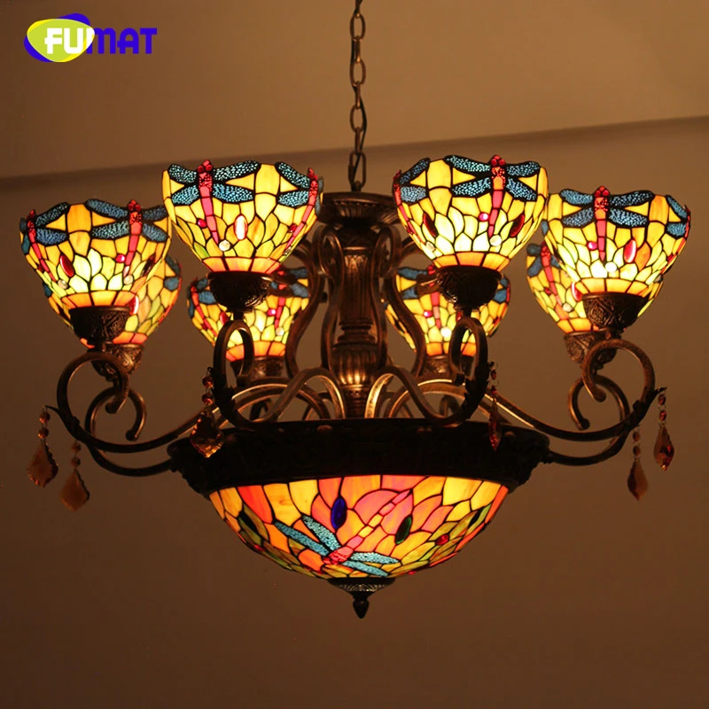 Винтажные светильники Тиффани FUMAT креативное американское искусство лампа для