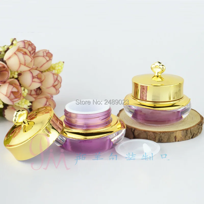 Корона белая Золотая фиолетовая Высококачественная Акриловая банка с крышкой 10