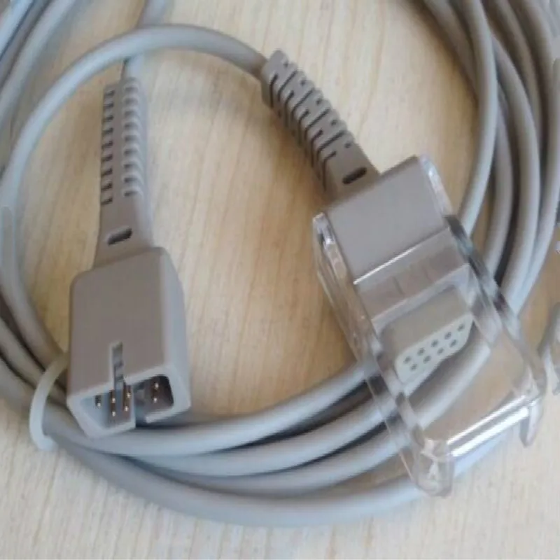 Совместимость для Nellcor DB7 Pin к DB9 Pin Spo2 расширение Spo2 адаптер кабель ТПУ 2,4 м медицинский адаптер кабелей и проводов