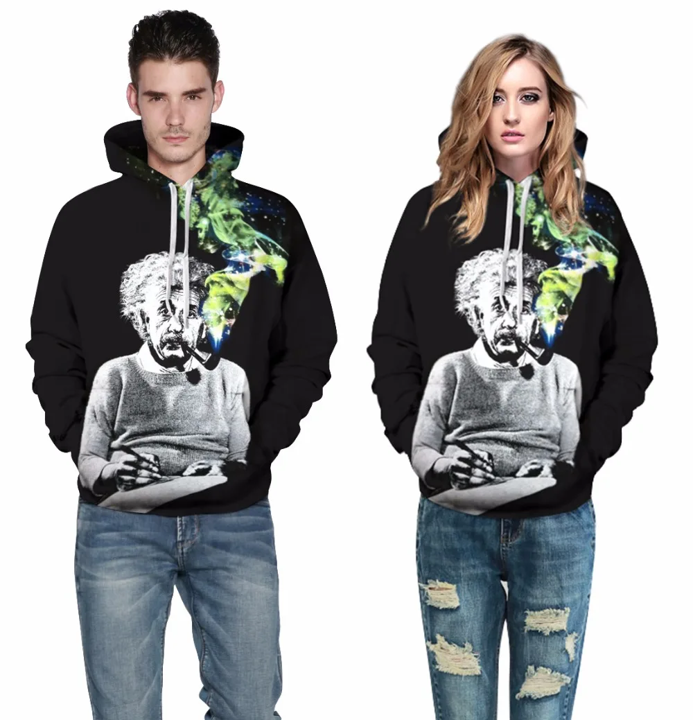 Новое поступление 2017 года толстовки Для мужчин/wo мужчин курильщика 3D с принтом