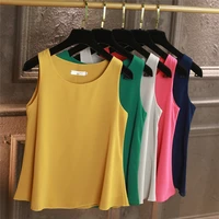 100 original yuanyu new arrival sleeveless casual blouse high quality chiffon shirt loose plus size 6xl o neck womens blouse