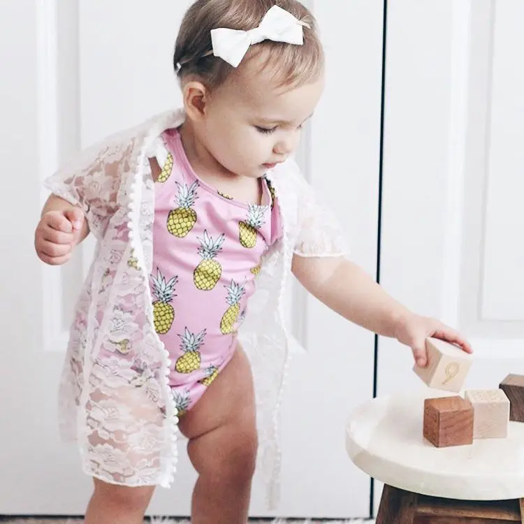 Детский комплект бикини для маленьких девочек купальник одежда купания цельные