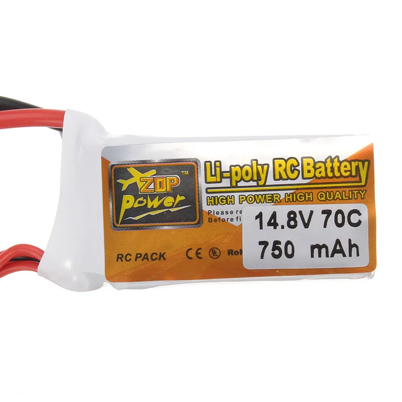 Аккумуляторная литий полимерная батарея ZOP Power 14 8 в 750 мА/ч 70C разъем XT30|zop power|lipo